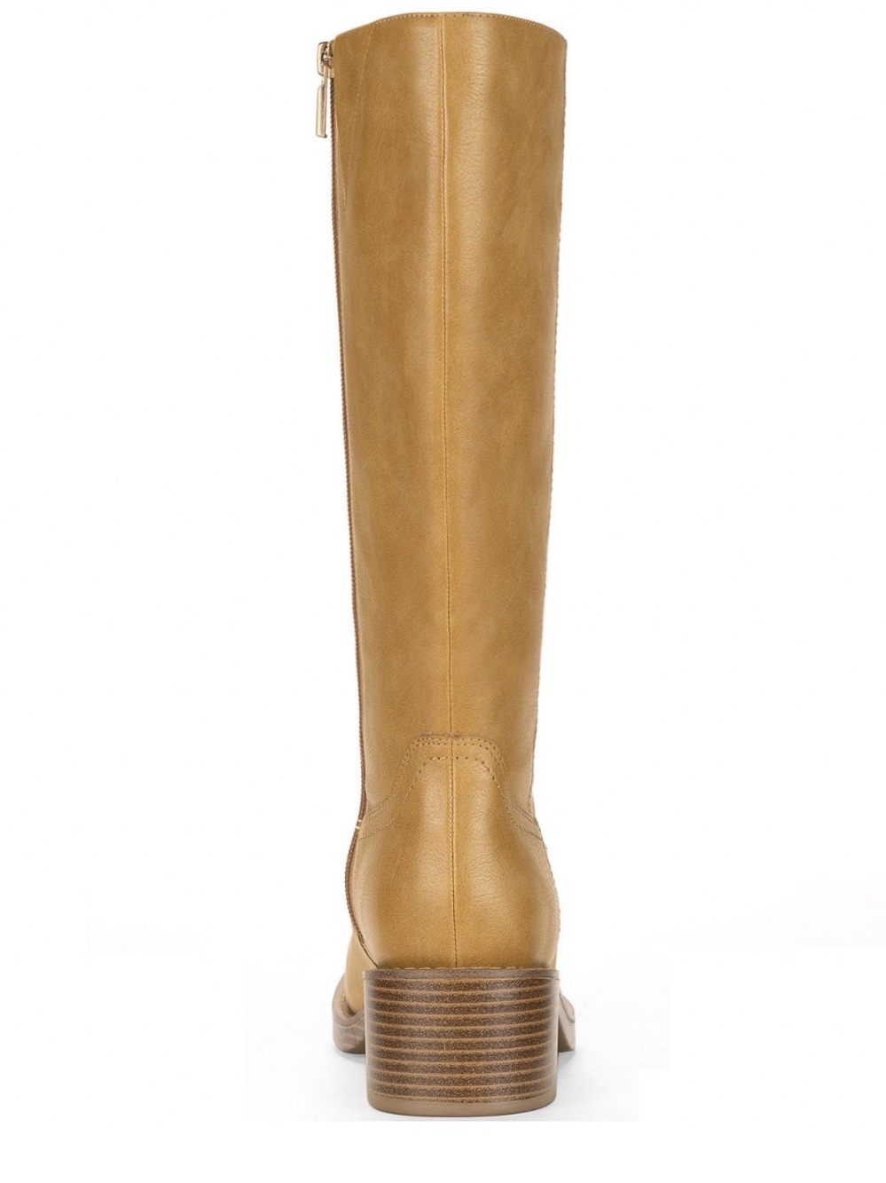 Women’s square toe tall boots with 2” block heel, Sz: 8. Color: Banana - Picture 5 of 12